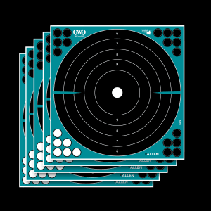 Girls With Guns by Allen Splash Splatterburst Paper Targets  5 Pack (Black/Teal)