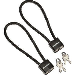 SnapSafe Lock Box Cable Lock Black Steel PVC 2 Pack