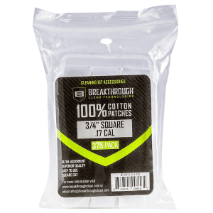 Breakthrough Clean BTCPS34375 Square Patches .17.177 Cal 375 pieces