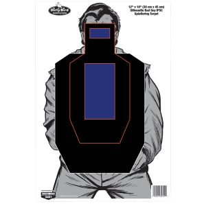 Birchwood Casey Dirty Bird IPSC Bad Guy Silhouette 12x18 Targets  8 Pack (Multi-Color)