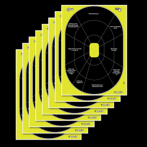 Allen Company EZ AIM Reactive 12x18 Oval Targets  8 Pack (Black/Yellow)
