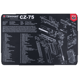 TekMat TEKR17CZ75 CZ 75 Cleaning Mat CZ75 Parts Diagram 11 x 17