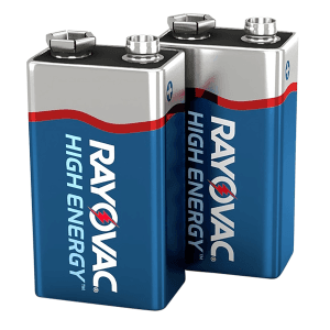 Rayovac 9V High Energy Alkaline Batteries (2 Pack)