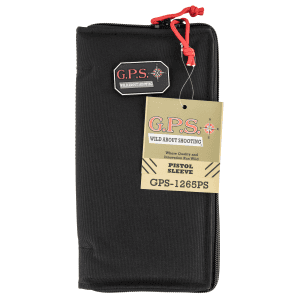 GPS Bags Black Nylon Lockable Handgun Case - Heavy Duty Zipper and Padding 1265PS