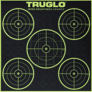 TRUGLO Tru-See Splatter 5-Bullseye Paper Targets  6 Pack (Black/Green)