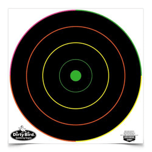 Birchwood Casey Dirty Bird 12 Bullseye Splatter Targets  10 Pack (Multi-Color)