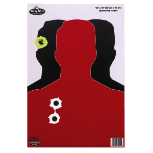 Birchwood Casey Dirty Bird 12x18 Silhouette Splatter Targets  8 Pack (Black/Red)