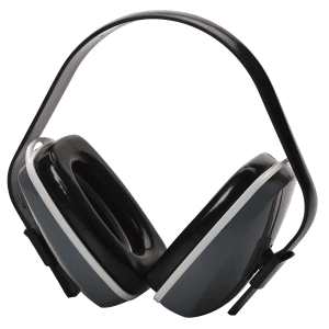 Pyramex Over-the-Head Gray/Black Foam Ear Muffs 22 dB NRR
