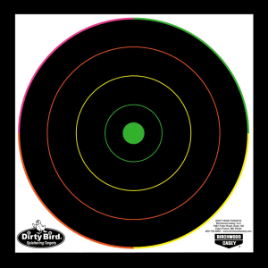 Birchwood Casey Dirty Bird 8 Bullseye Targets  20 Pack (Black/Green)