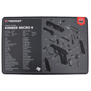 TekMat TEKR17KIMBERMCR9 Kimber Micro 9 Cleaning Mat Kimber Micro 9 Parts Diagram 11 x 17