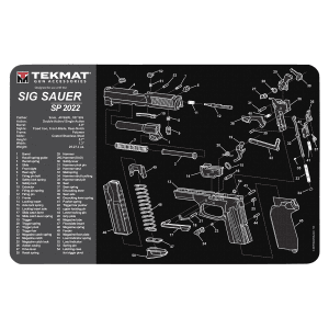 TekMat TEKR17SIGSP2022 Sig Sauer SP2022 Cleaning Mat Sig SP2022 Parts Diagram 11 x 17