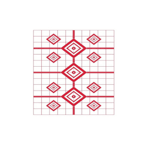 Pro-Shot SplatterShot 200 Yard Diamond Sight-In Targets  5 Pack (Red/White)