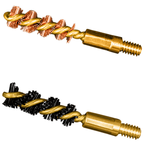Otis FG317NB Bore Brush Set  17 HMR177 Cal177 WSM 540 Thread 1 Long BronzeNylon Bristles 2 Per Pkg