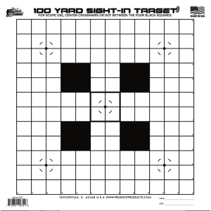 ProShot Sight-In Hanging Heavy Paper Target 14x14 Black/White 12 Pack
