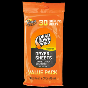 Dead Down Wind Odor Eliminator Odorless Dryer Sheets