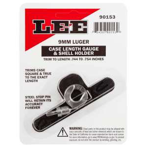 Lee Precision Lee Length Gauge/ Shellholder  9mm Luger