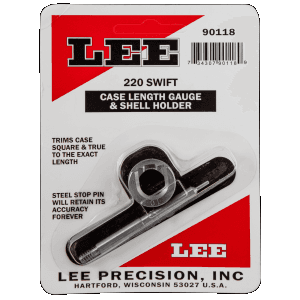 Lee Steel Case Length Gauge 220 Swift 2-Piece Set