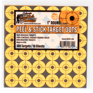 Pro-Shot Peel and Stick No Impact Target Dots  360 Count (Black/Orange)