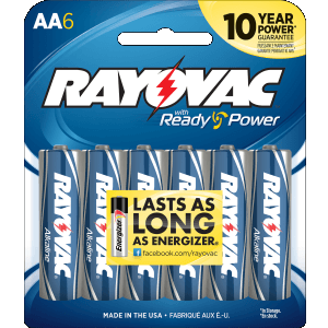 Rayovac AA High Energy Alkaline Batteries (6 Pack)