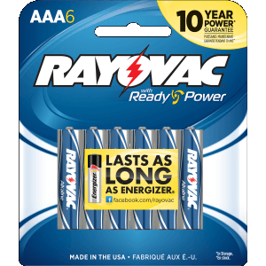 Rayovac AAA High Energy Alkaline Batteries (6 Pack)