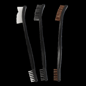 Birchwood Casey 41104 Utility Brushes BronzeNylonStainless Steel 3 Pack