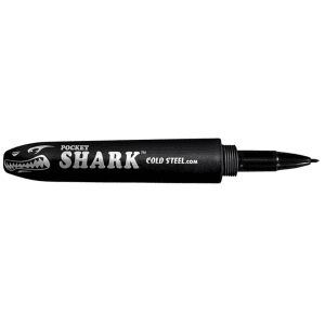 Cold Steel Pocket Shark Impact-Resistant Felt Tip Pen Black Polymer