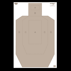 Birchwood Casey EZE-Scorer 23x35 IPSC Silhouette Targets  5 Pack (Tan)