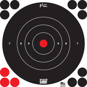Pro-Shot Splattershot 8 Bullseye Paper Targets  6 Pack (Black/White)