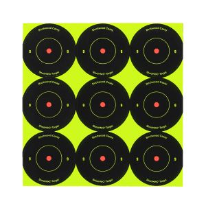 Birchwood Casey Shoot-N-C 2 Reactive Bullseye Targets  12 Pack (Black/Yellow)