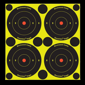Birchwood Casey Shoot-N-C Reactive 3 Bullseye Targets  12 Pack (Black/Yellow)