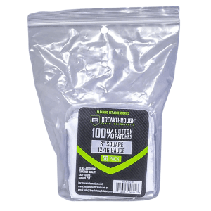 Breakthrough Clean 100% Cotton Gun Cleaning Patches 50 Pack