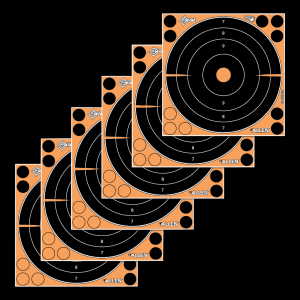 Allen Company EZ AIM Splash Reactive 8 Bullseye Targets  6 Pack (Black/Orange)