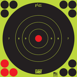 Pro-Shot Splattershot 8 Bullseye Paper Targets  6 Pack (Black/Green)
