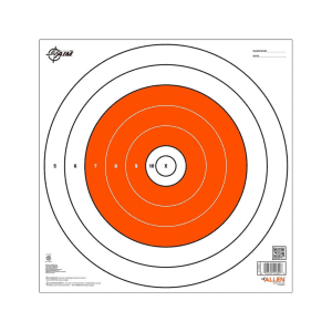Allen Company EZ AIM 12x12 Bullseye Paper Targets  12 Pack (White/Orange)