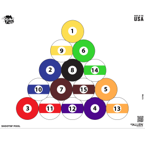 EZ Aim Shootin Pool Target 24x19 Multi-Color (4 Pack)