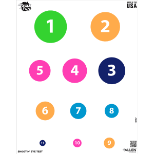 EZ Aim Eye Test Hanging Paper Target 24x19 MultiColor (4 Pack)