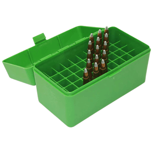 MTM Case-Gard Ammo Box FlipTop Green 50rd