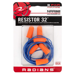 Radians Foam Earplugs 3 Pair NRR 32 dB