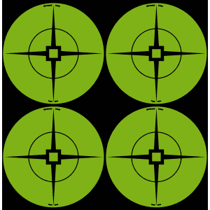 Birchwood Casey 3 Crosshair Atomic Green Target Spots  40 Pack (Black/Green)