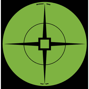 Birchwood Casey 6 Crosshair Atomic Green Target Spots  10 Pack (Black/Green)