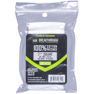 Breakthrough Clean Cotton Gun Cleaning Patches 50 Pack