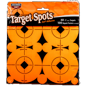 Birchwood Casey 3 Bullseye Target Spots  40 Pack (Black/Orange)