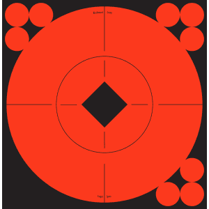 Birchwood Casey 6 Self-Adhesive Target Spots  10 Pack (Black/Orange)