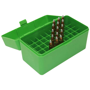 MTM Case-Gard Ammo Box Green 50rd Scratch Resistant