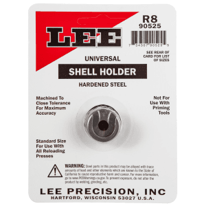 Lee Precision Steel Shell Holder #8R Silver Finish