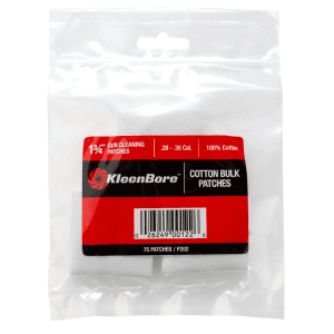 KleenBore P202 Super Shooter  .30 .28  .35 Cal 1.75 100 Cotton Flannel 75 Per Pack