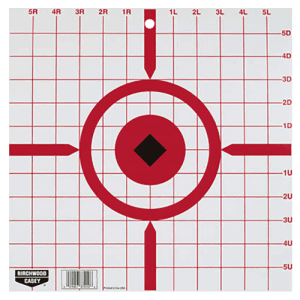 Birchwood Casey Rigid SightIn Crosshair Paper Targets  10 Pack (Black/Red)