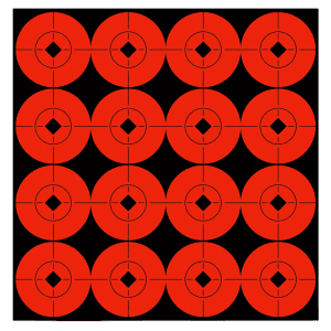 Birchwood Casey 33904 Target Spots SelfAdhesive Paper BlackOrange 1.5 Bullseye 160 Targets