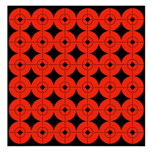 Birchwood Casey High-Contrast Target Spots  360 Pack (Black/Orange)