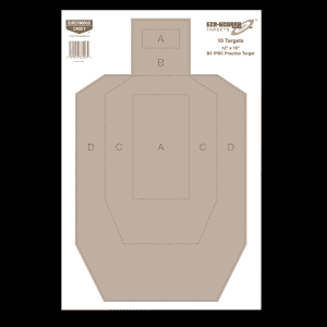 Birchwood Casey Sharpshooter ISPC Silhouette Targets  10 Pack (Brown/White)